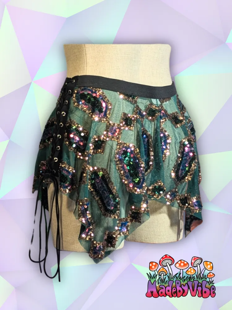 Emerald Nightfall Pixie Skirt - Made to Order