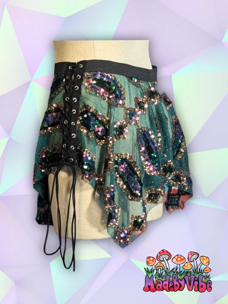 Emerald Nightfall Pixie Skirt - Made to Order