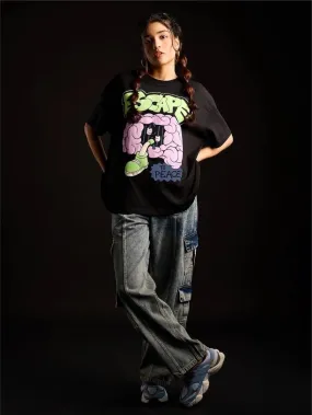 Escape To Peace Printed Low Price Premium Quality Womens Drop Shoulder Tee Legacy Boutiques Bangladesh