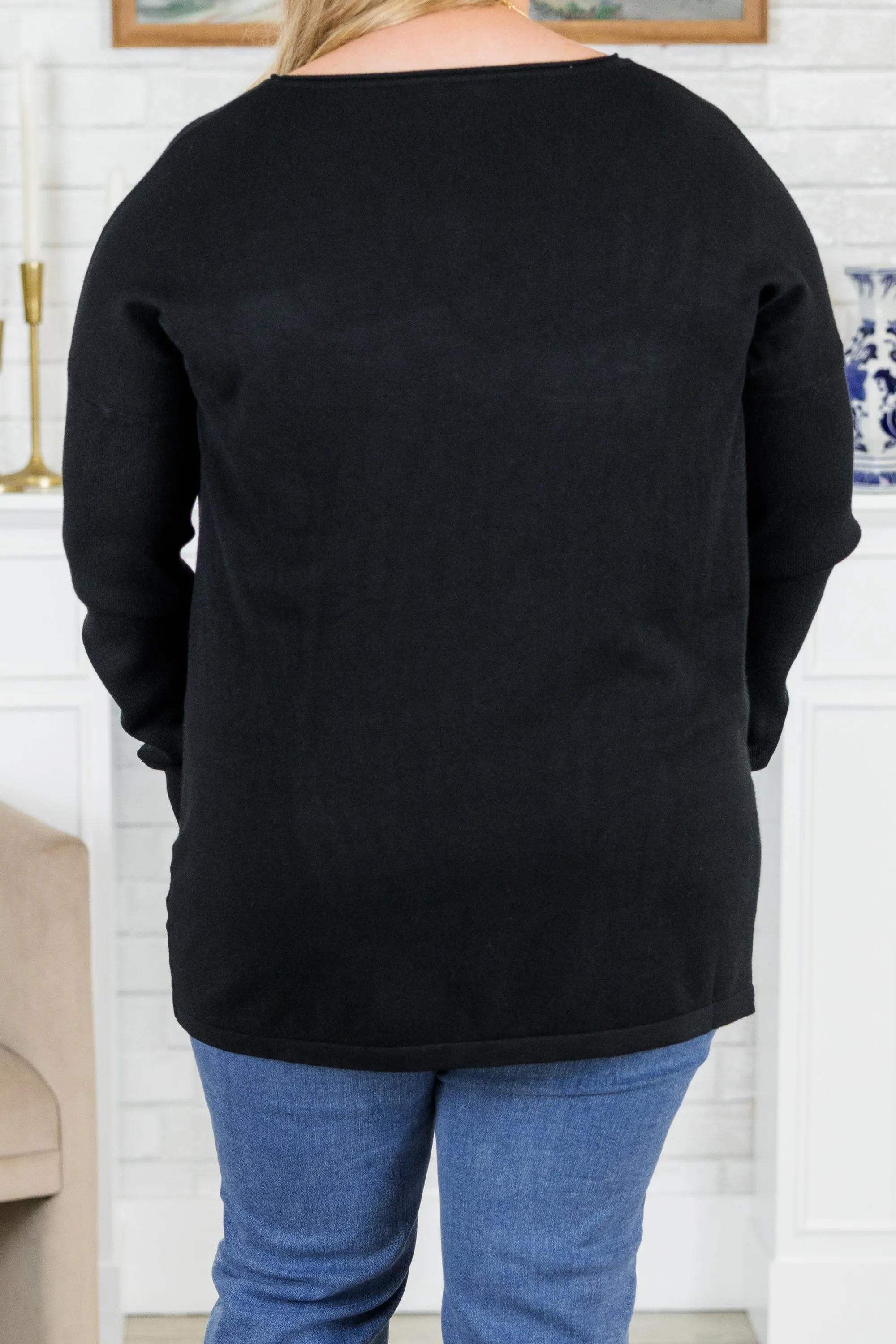 Fall into Fashion Sweater, Black
