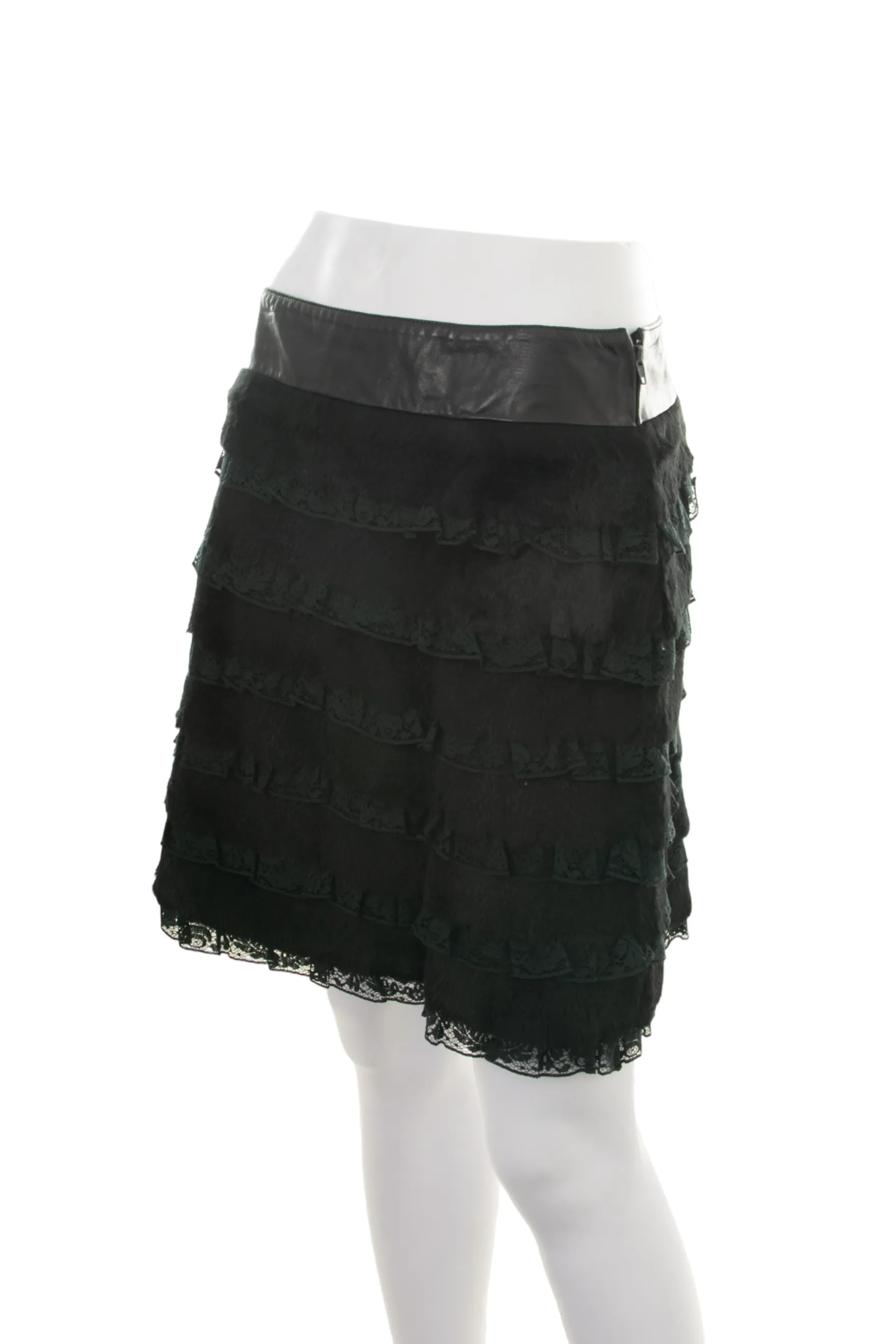 Fur and Leather Skirt