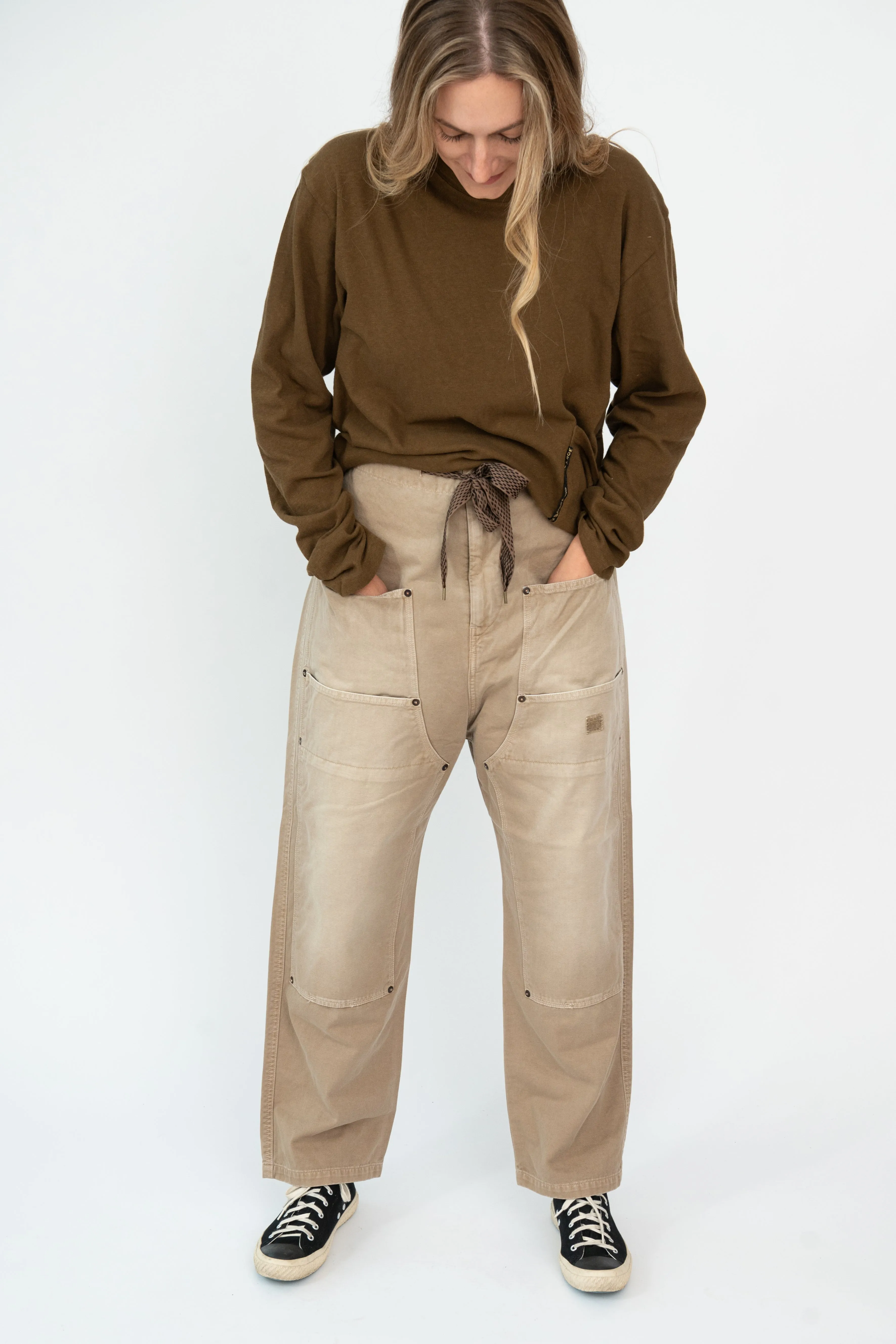 Gauze Jersey BISCUIT Pocket Long Sleeve T Shirt