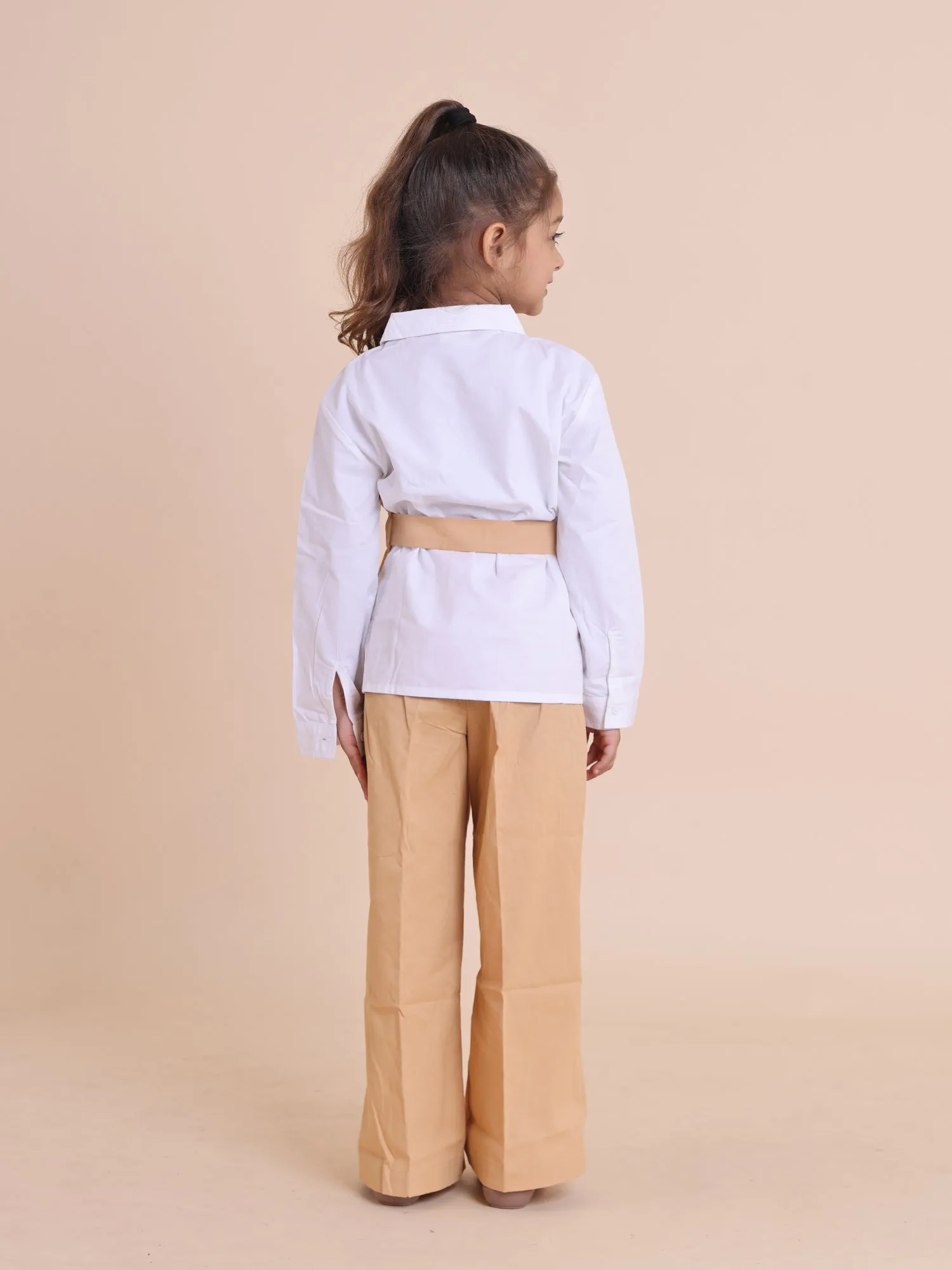 Girls Layered Tunic and Flared Pants Set