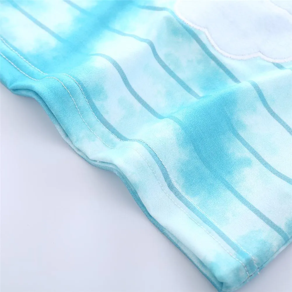 Girls Plaid Cartoon Tie Dye Long Sleeve Top & Flare Pants Wholesale Girls Clothing