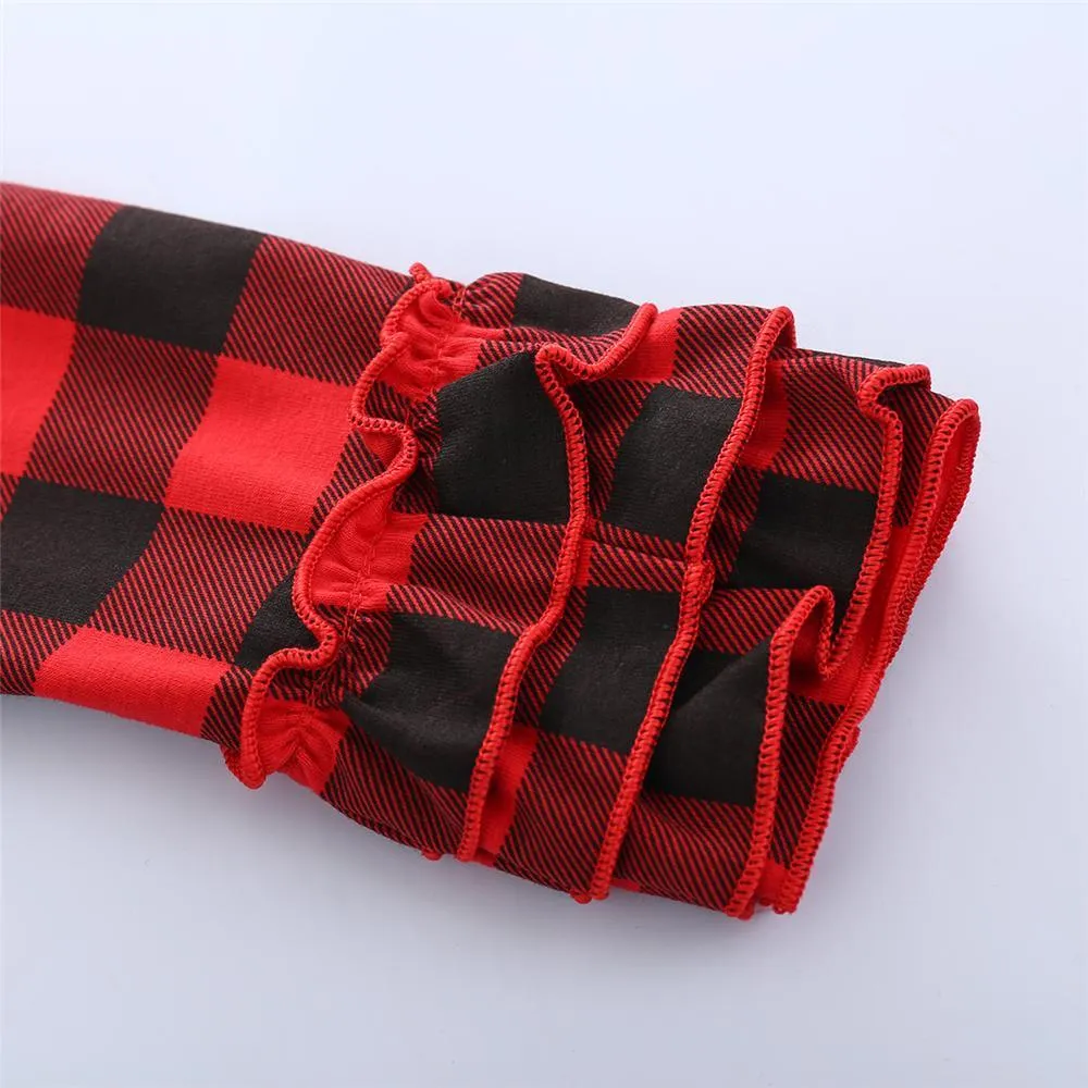 Girls Plaid Cartoon Tie Dye Long Sleeve Top & Flare Pants Wholesale Girls Clothing