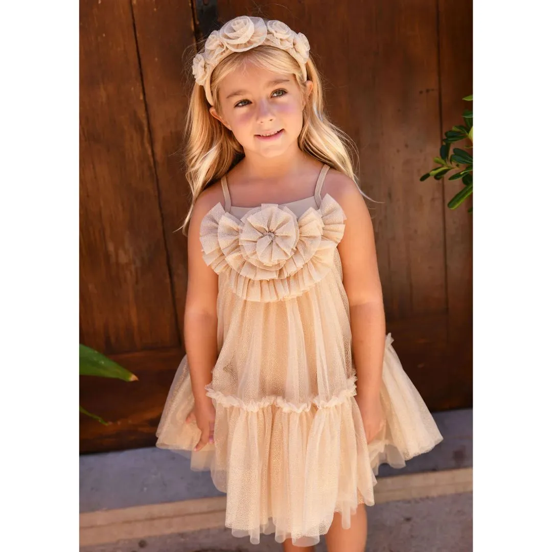 Gold Sparkle 'Rosheen' Dress