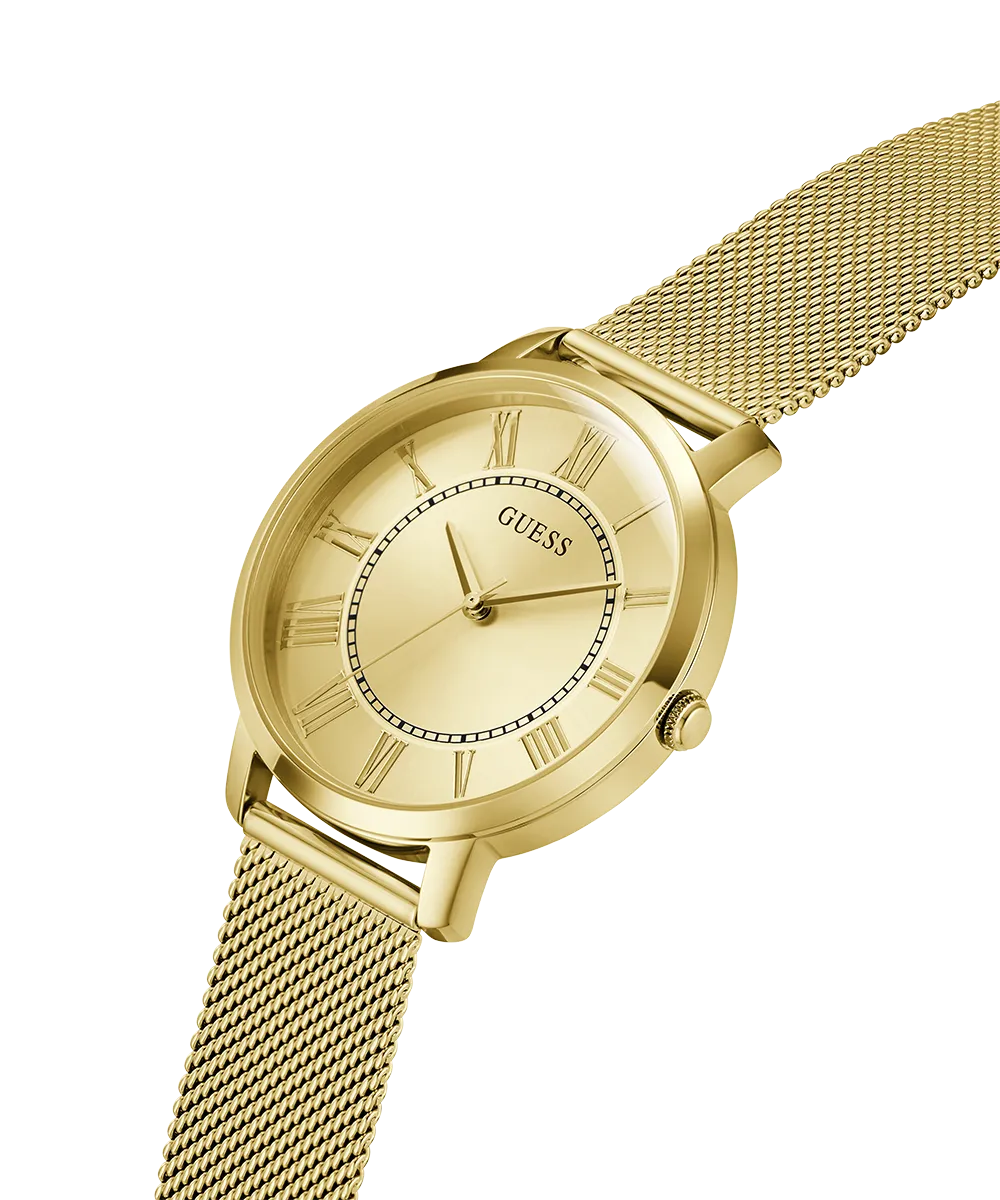 GUESS Mens Gold Tone Analog Watch