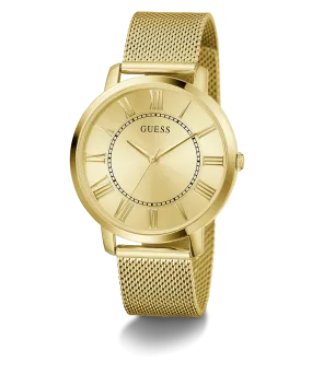 GUESS Mens Gold Tone Analog Watch