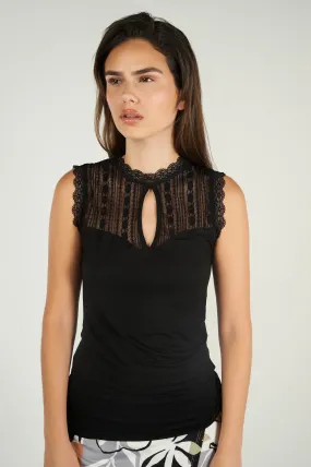 Haut sans manches avec dentelle - ALAYA-W1 - (E-A4)