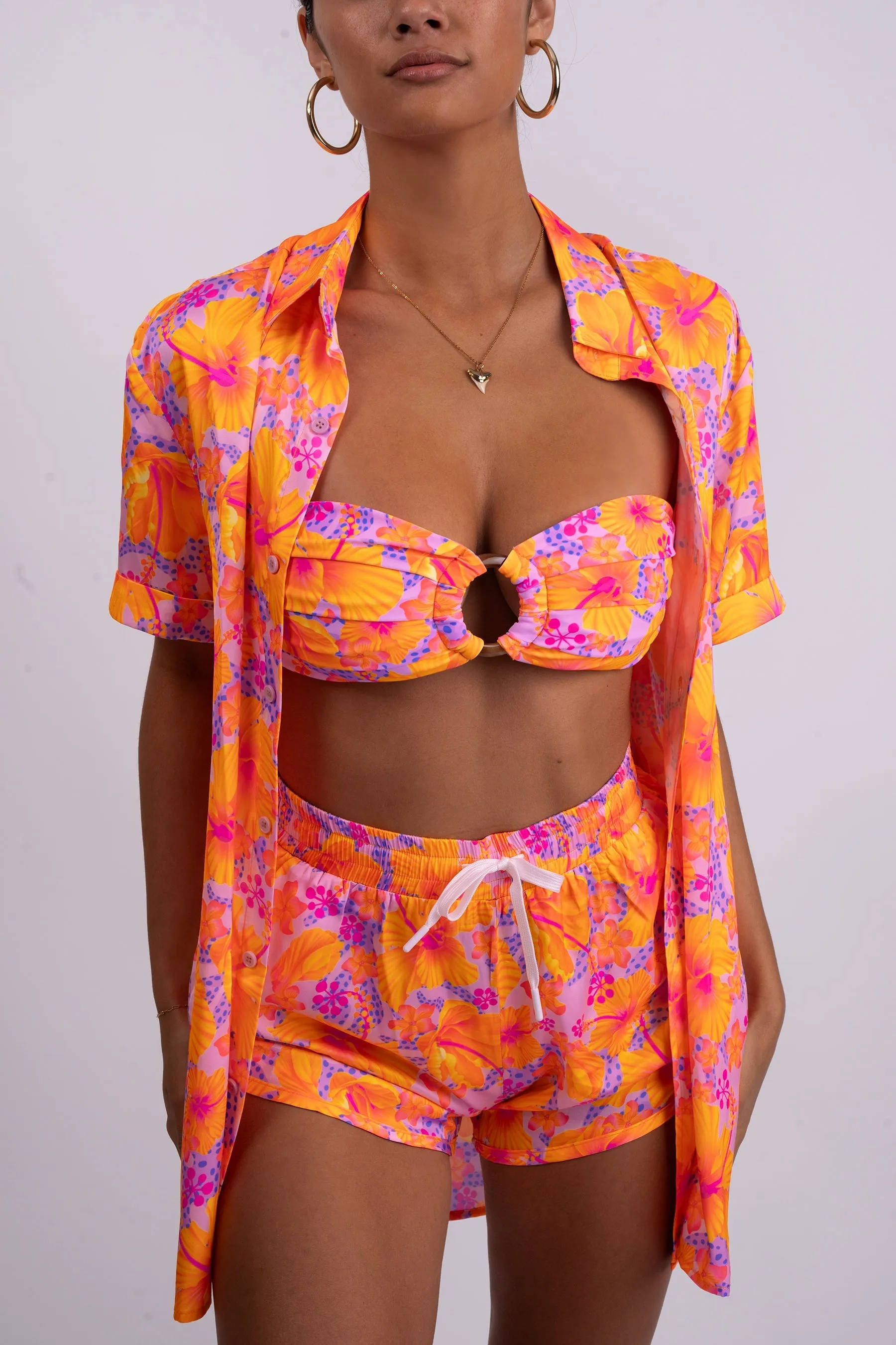 Hibiscus Button Up