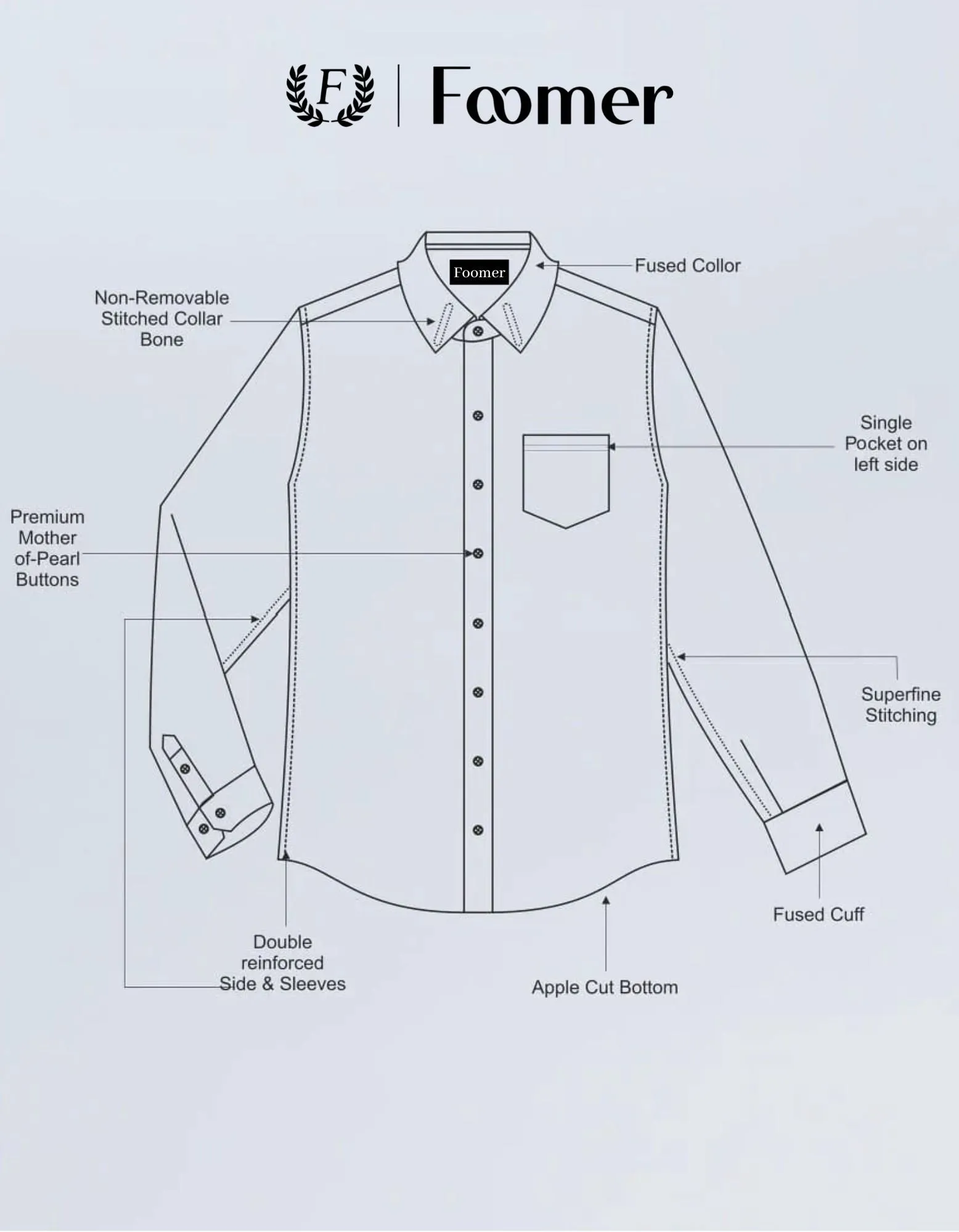 Horse Embroidered Black Luxury Cotton Shirt For Men