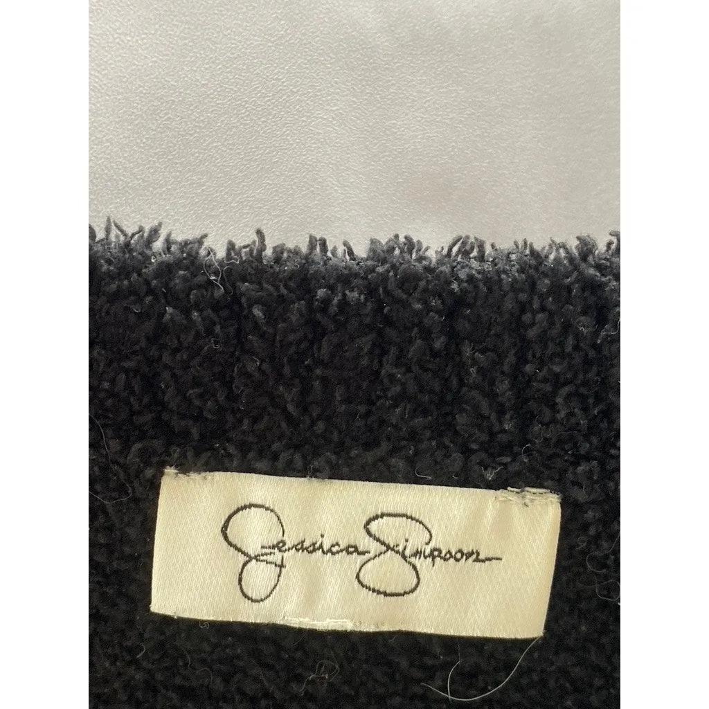 JESSICA SIMPSON Women's Black Cozy Knit Crewneck Long Sleeve Knee Dress SZ XL
