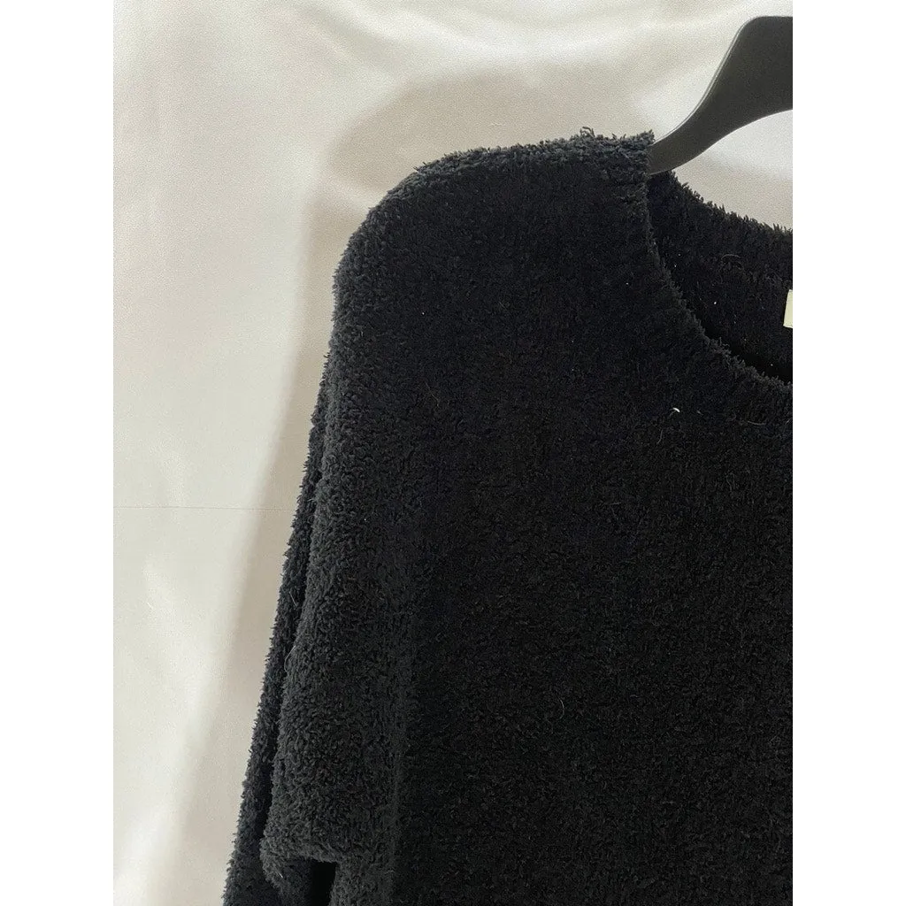 JESSICA SIMPSON Women's Black Cozy Knit Crewneck Long Sleeve Knee Dress SZ XL