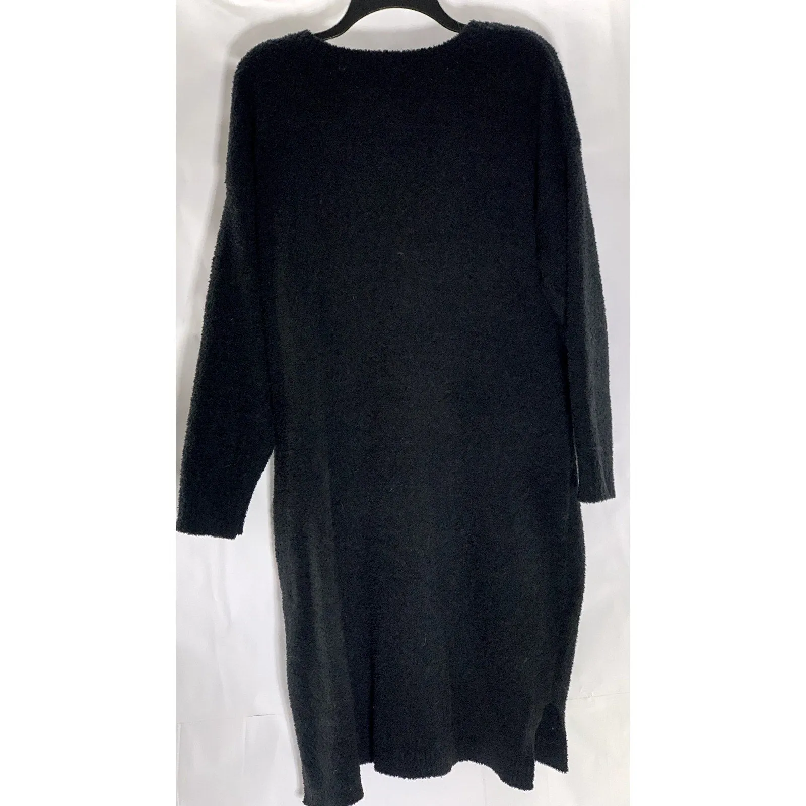 JESSICA SIMPSON Women's Black Cozy Knit Crewneck Long Sleeve Knee Dress SZ XL