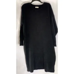 JESSICA SIMPSON Women's Black Cozy Knit Crewneck Long Sleeve Knee Dress SZ XL