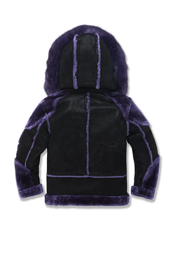 KID'S JORDAN CRAIG EL JEFE SHEARLING MOTO JACKET (BLACK IRIS)