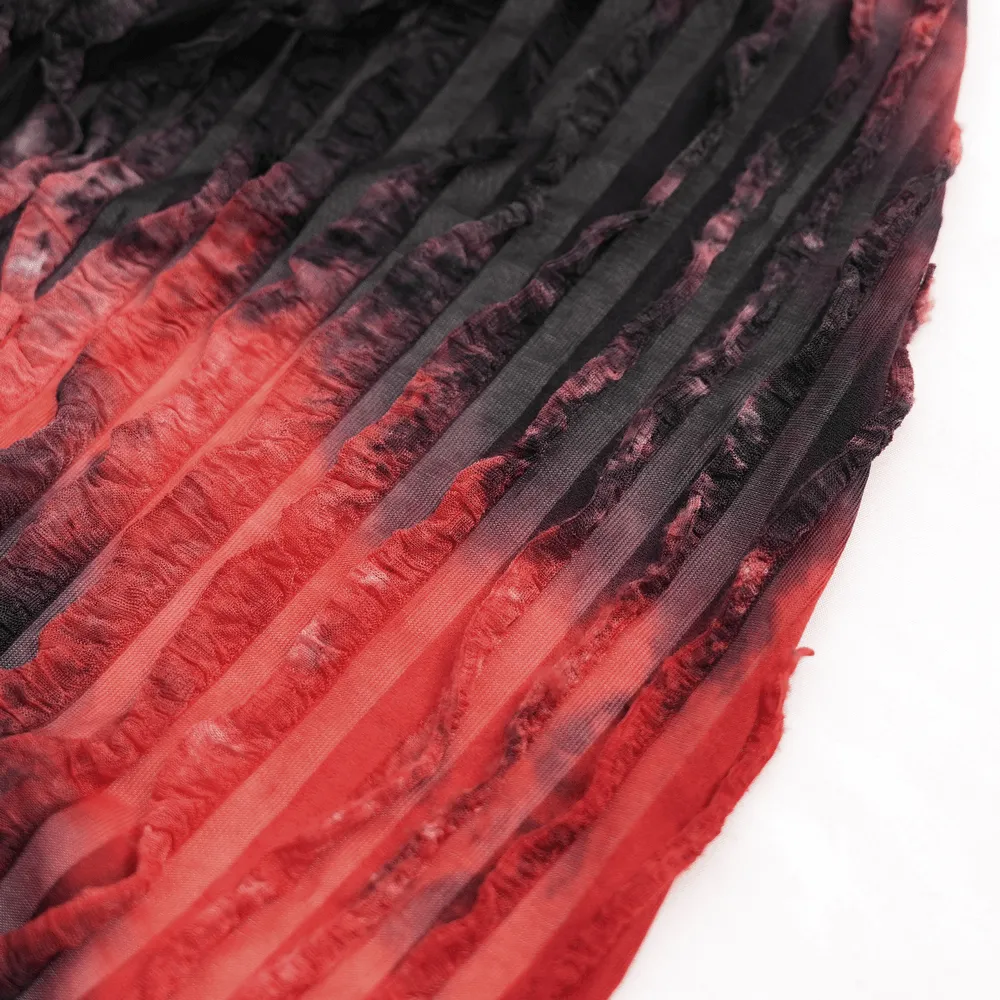 Layered Asymmetrical Gothic Skirt with Lace and Tulle