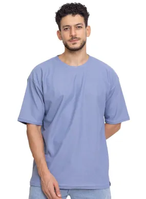 Light Jeans Rhombus Over Size Round T-Shirt