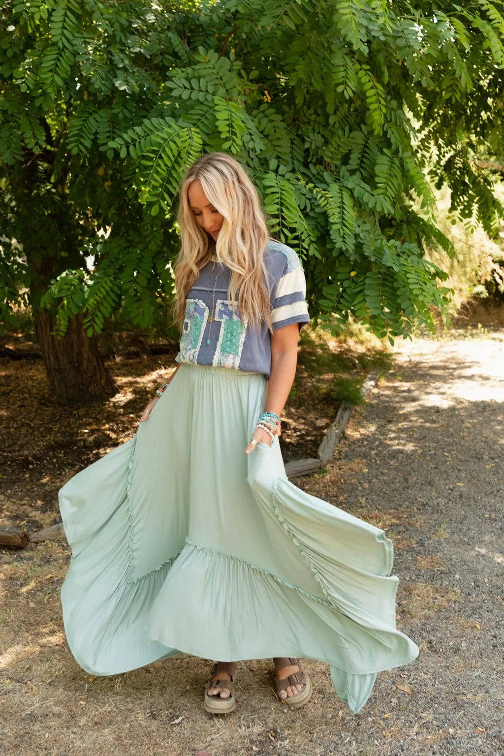 Logan Forever Beauty Maxi Skirt - Pale Sage