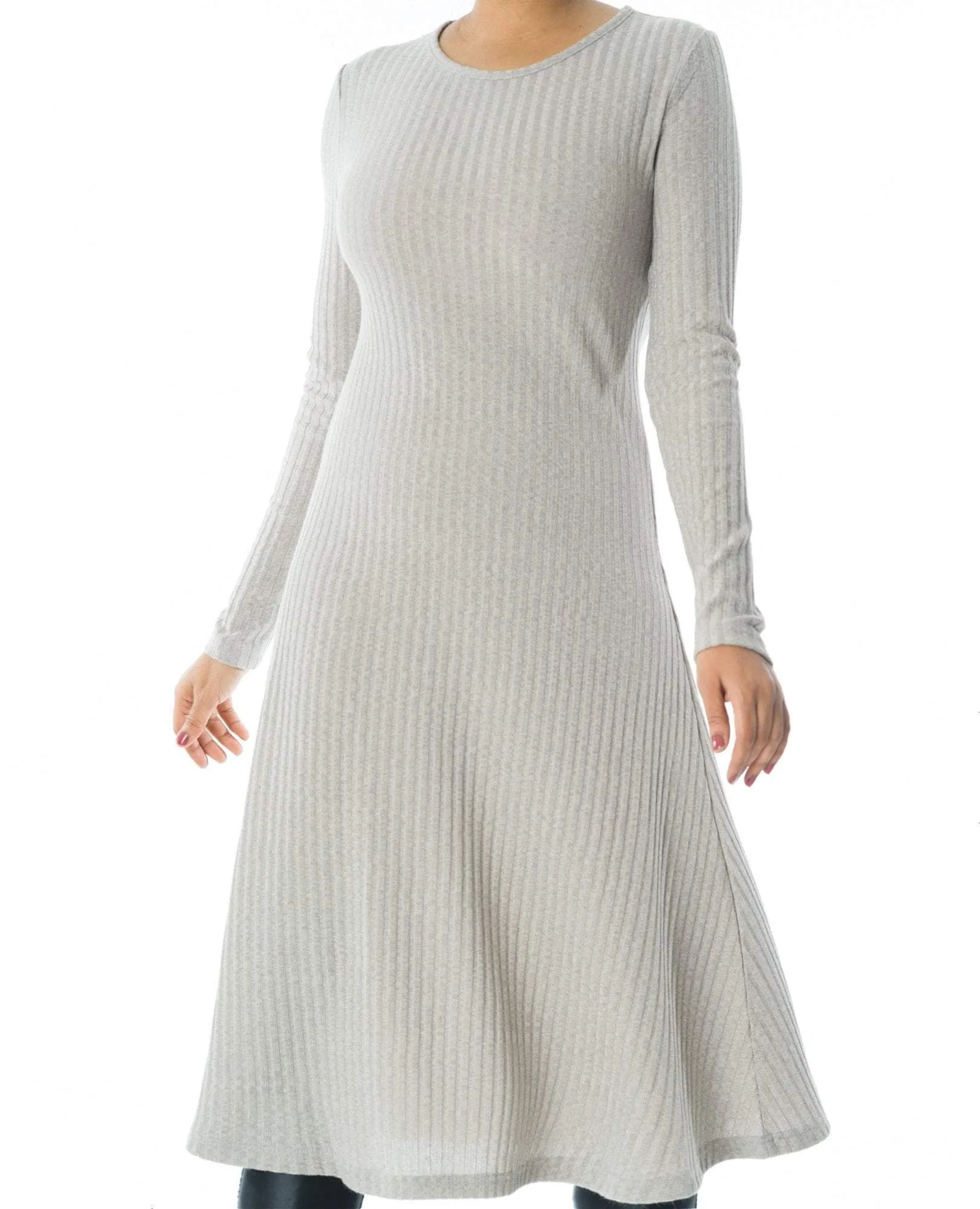 long sleeve Midi sweater dress
