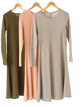 long sleeve Midi sweater dress
