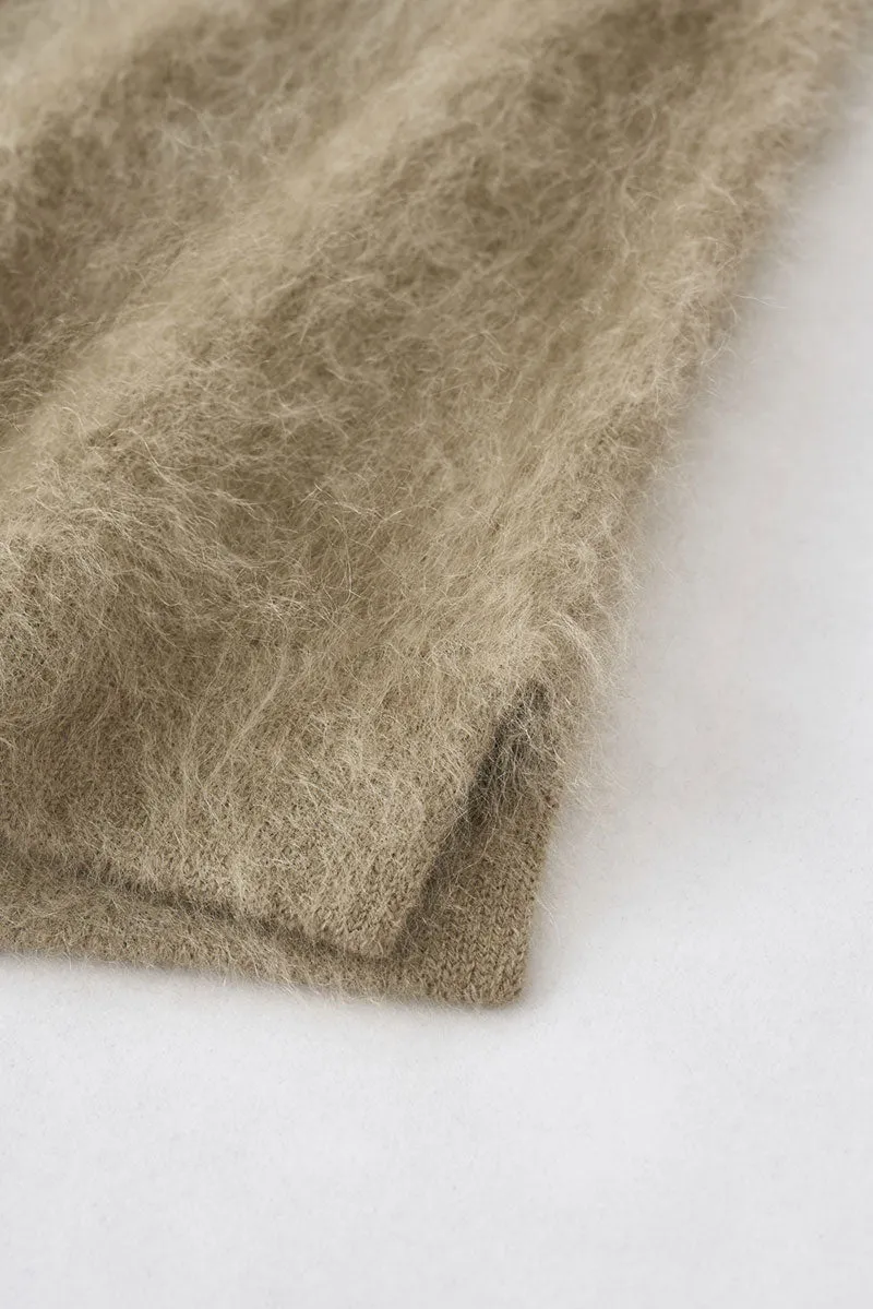 Luxe Brushed Cashmere Quarter Zip Sweater