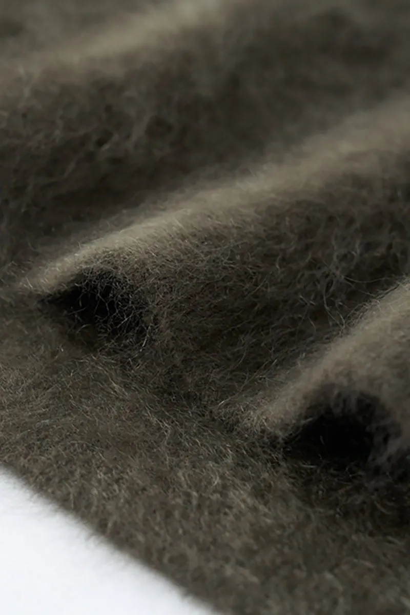 Luxe Brushed Cashmere Quarter Zip Sweater