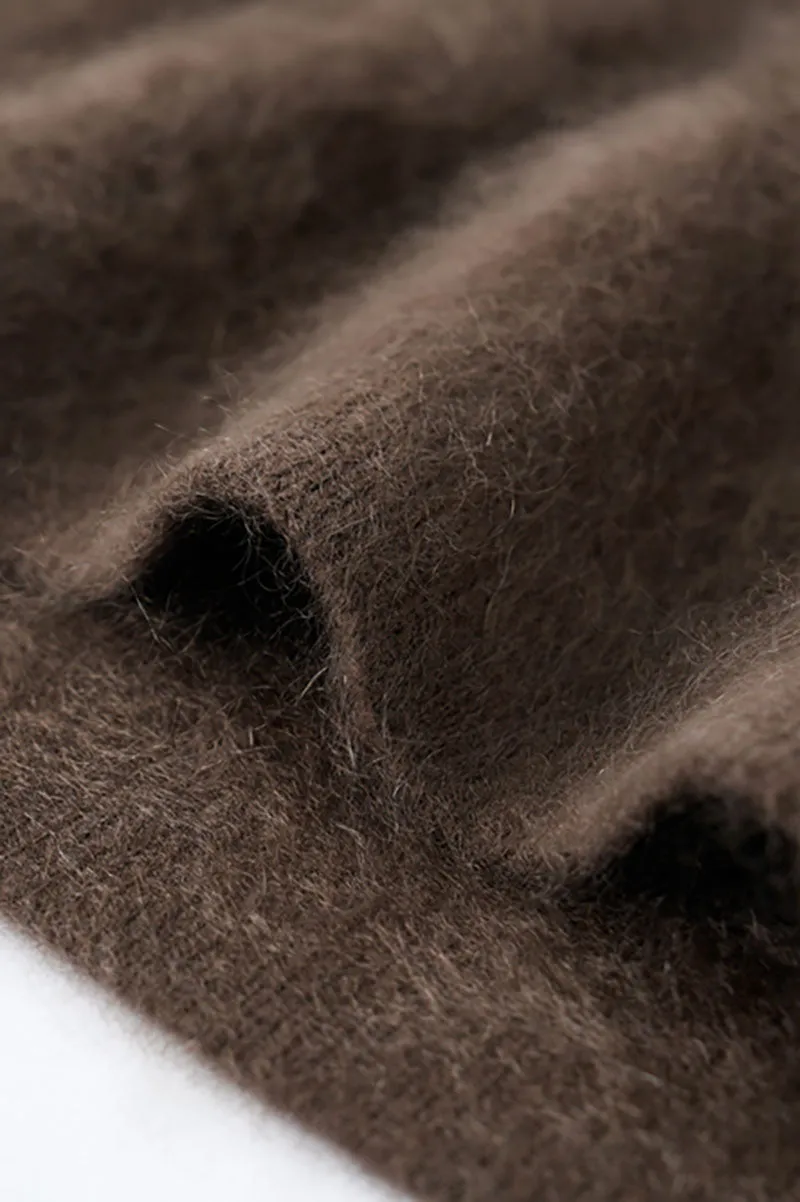 Luxe Brushed Cashmere Quarter Zip Sweater