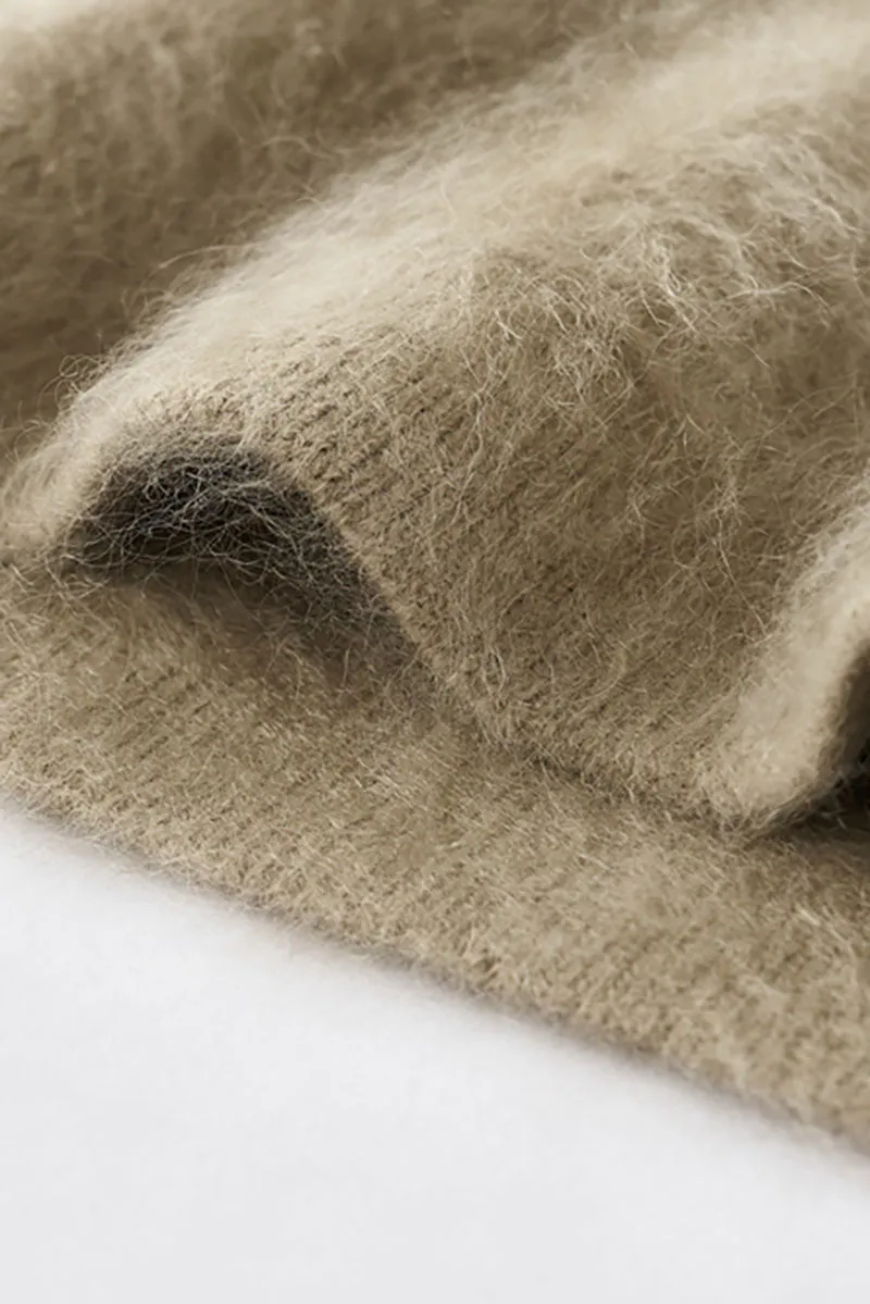Luxe Brushed Cashmere Quarter Zip Sweater