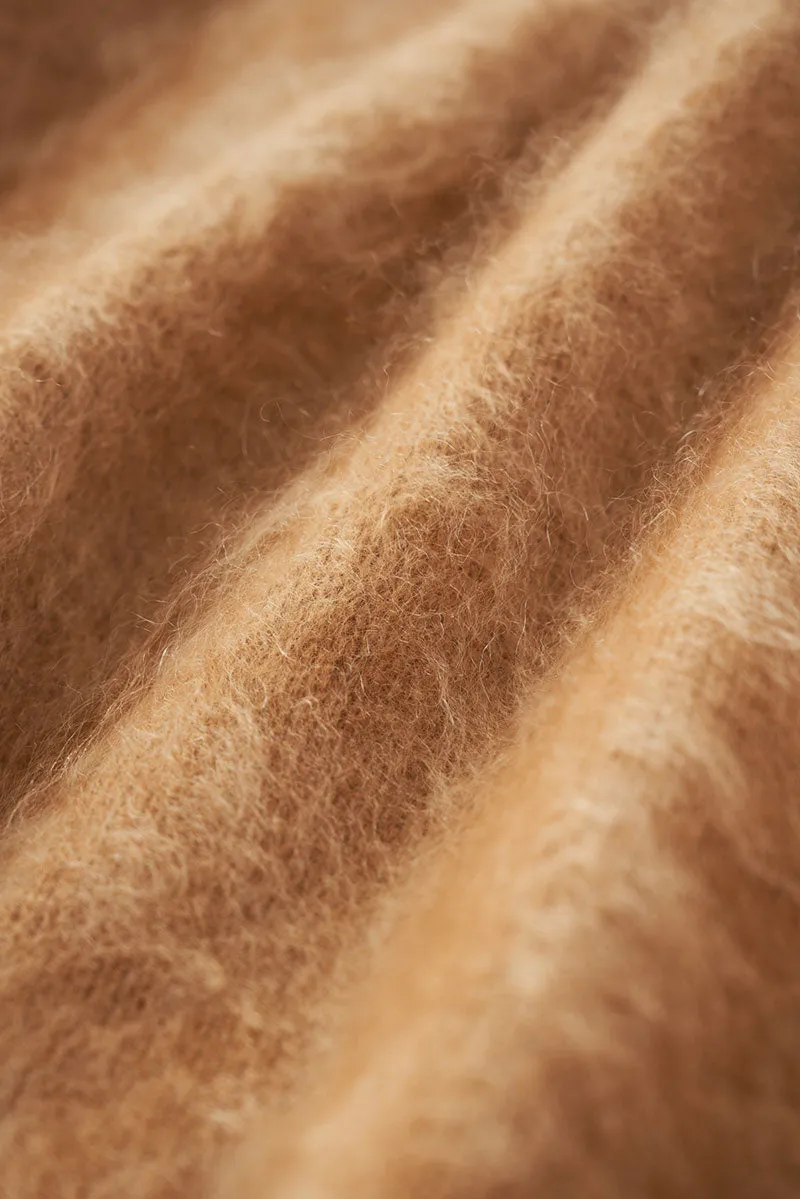 Luxe Brushed Cashmere Quarter Zip Sweater