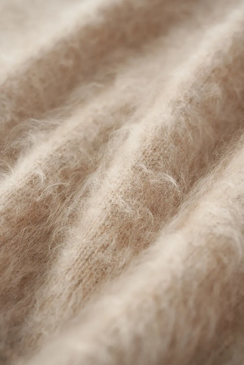 Luxe Brushed Cashmere Quarter Zip Sweater