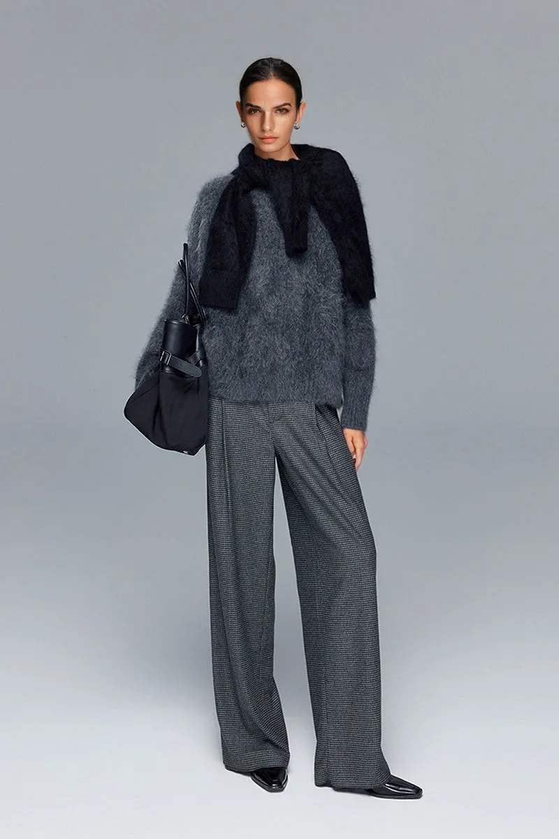 Luxe Brushed Cashmere Quarter Zip Sweater