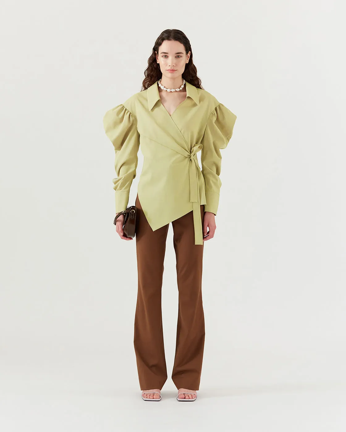 Lyra Top Tailored Suiting Sage