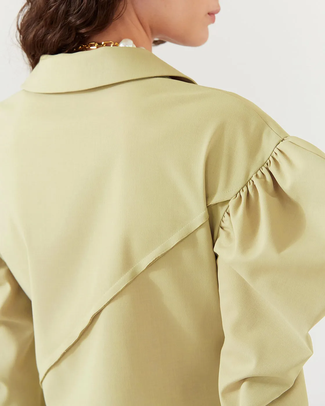 Lyra Top Tailored Suiting Sage