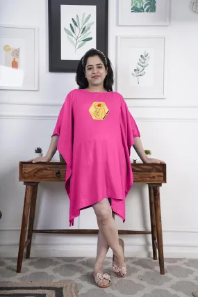 Magenta Rayon MaternityKaftan - Seraphic