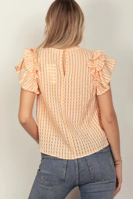 Mango Checkered Top