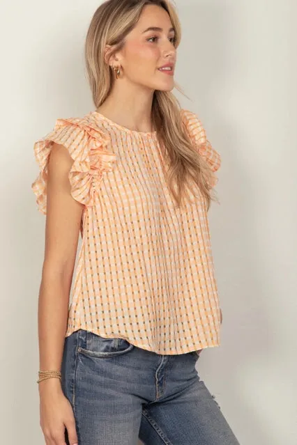 Mango Checkered Top