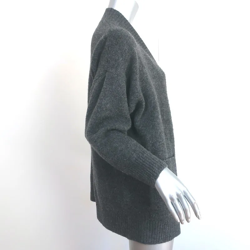 Mango Sweater Set Gray Wool-Blend Size Extra Small/Small Cardigan & Crop Top