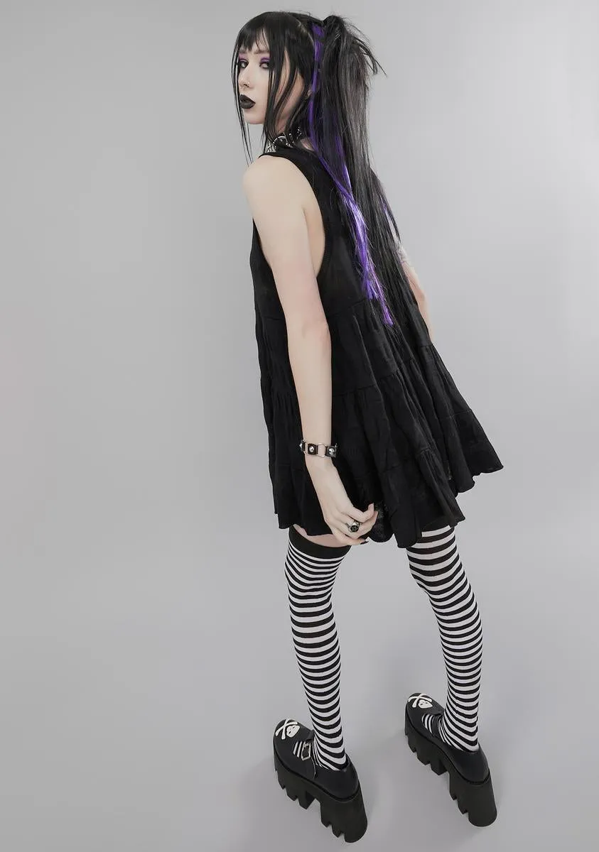 Martyr Me Skull Striped Sweater Dress