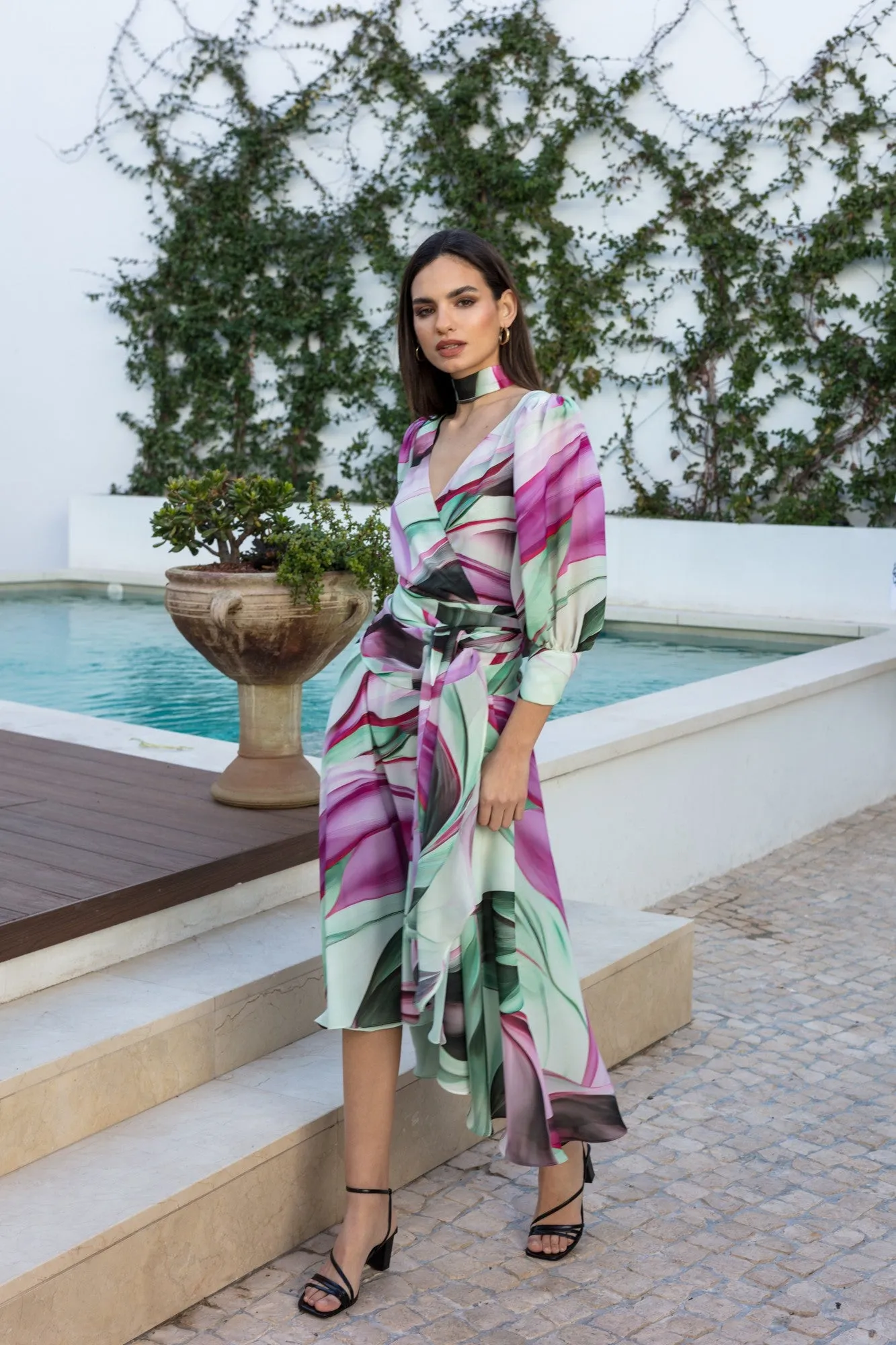 Matilde Cano Water Lily Dress A Line 3102