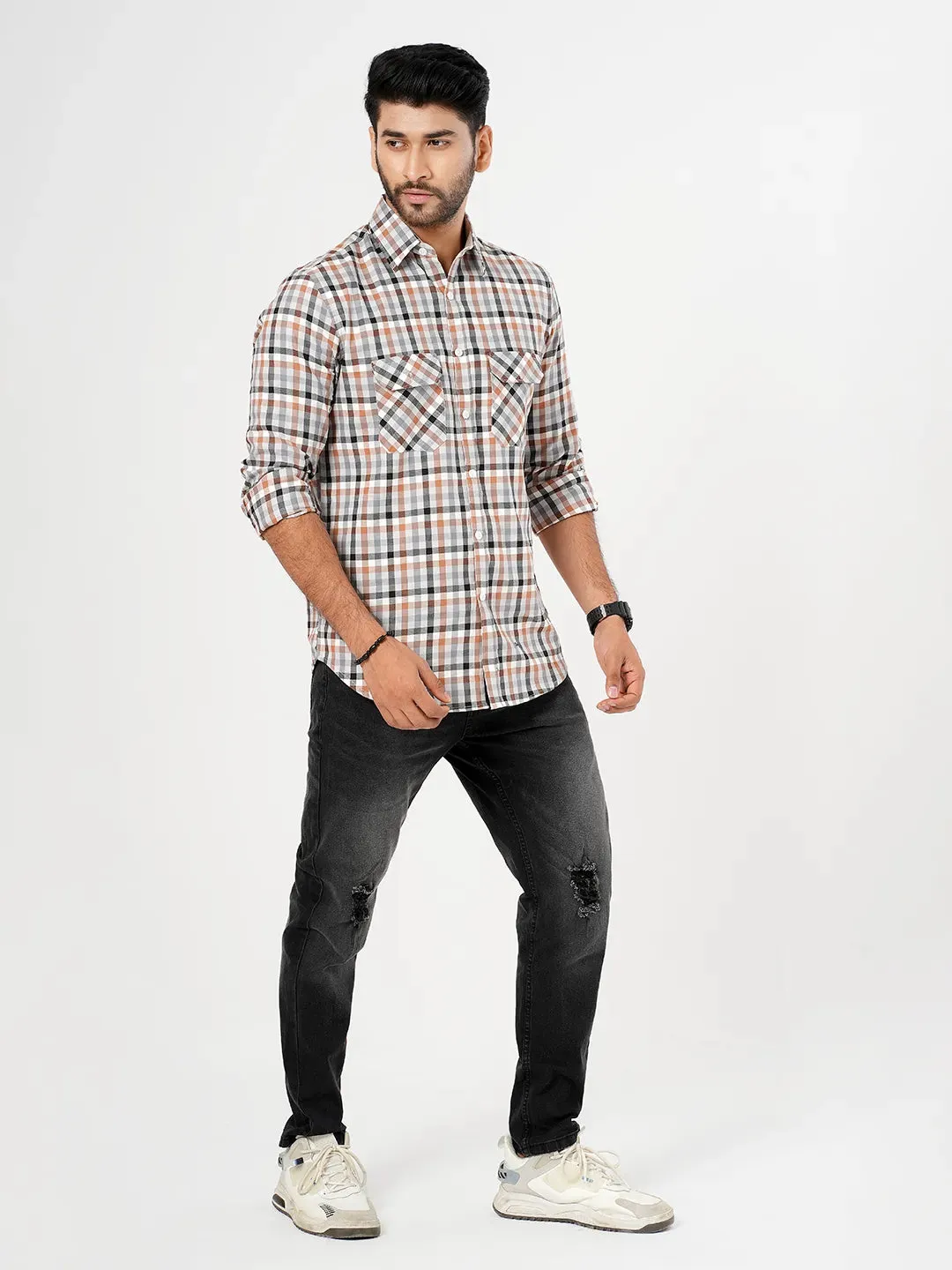 Men's Premium  Micro Plaid  Check