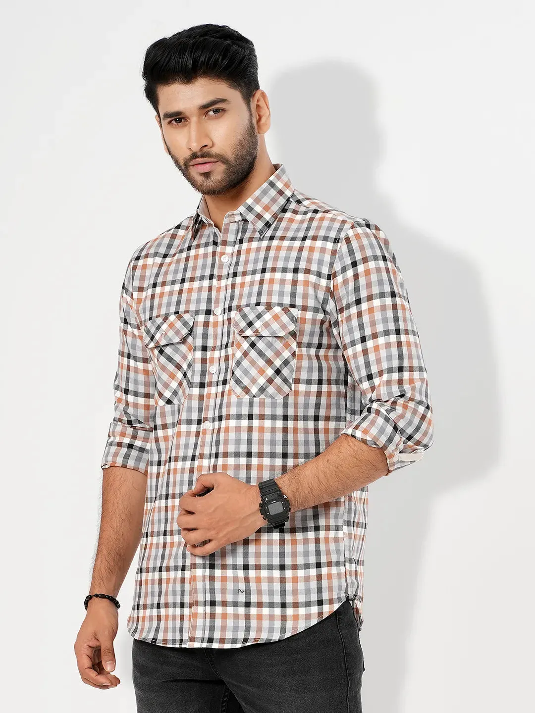 Men's Premium  Micro Plaid  Check