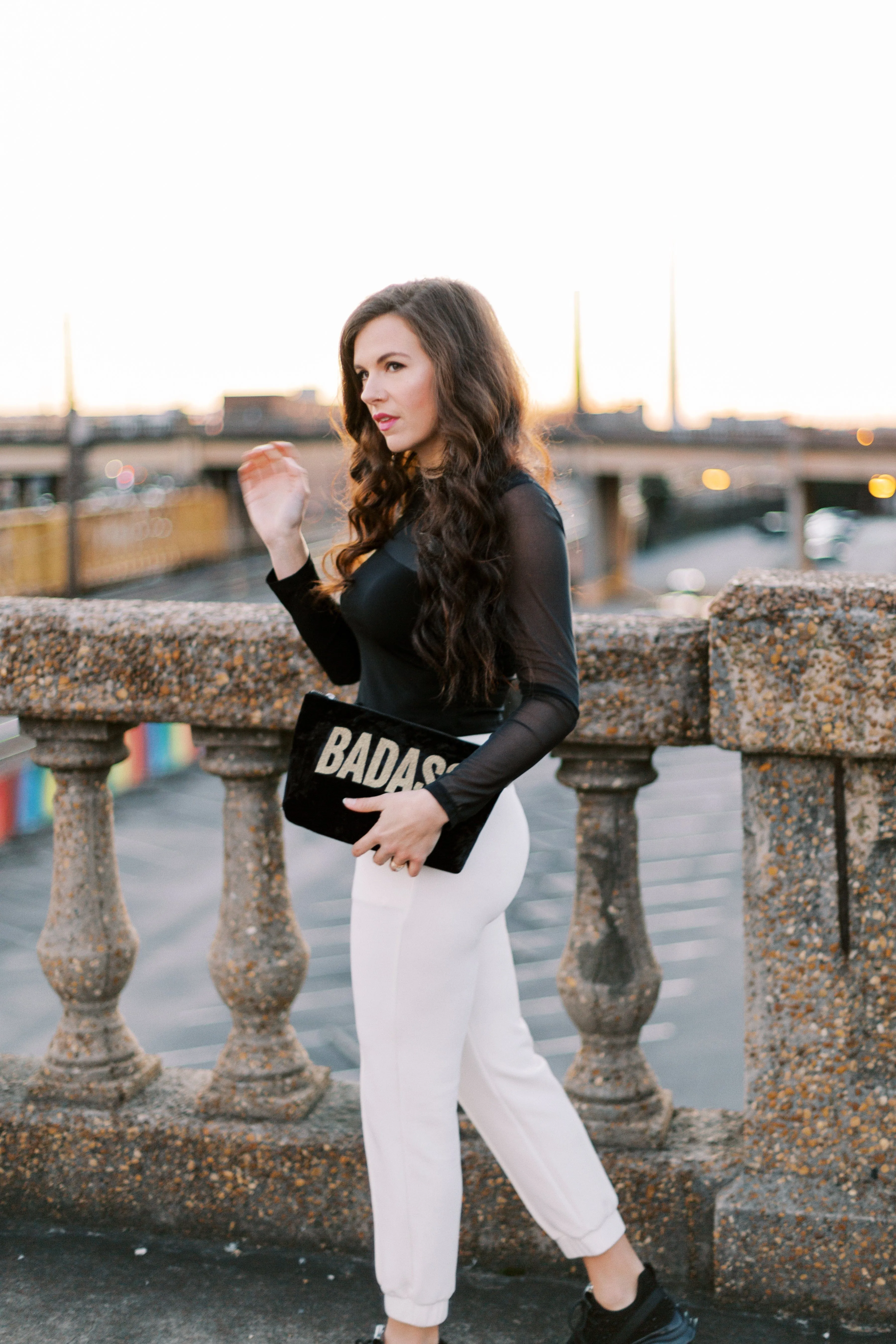 Mesh Cutout Top- Black