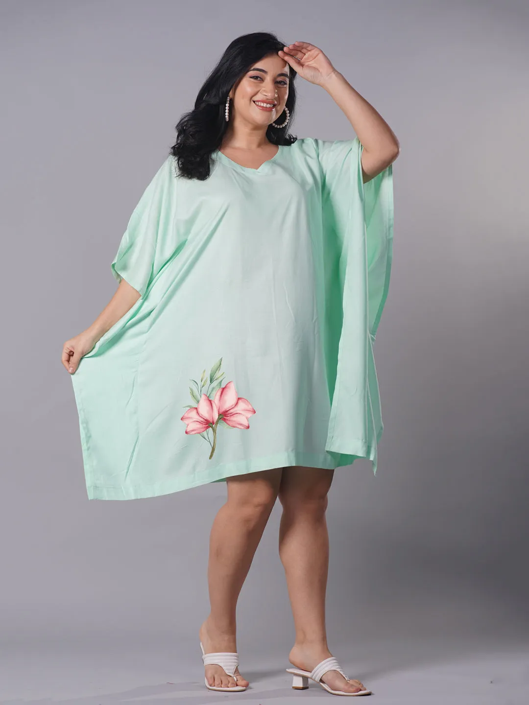 Mint Rayon Kaftan - Appealing
