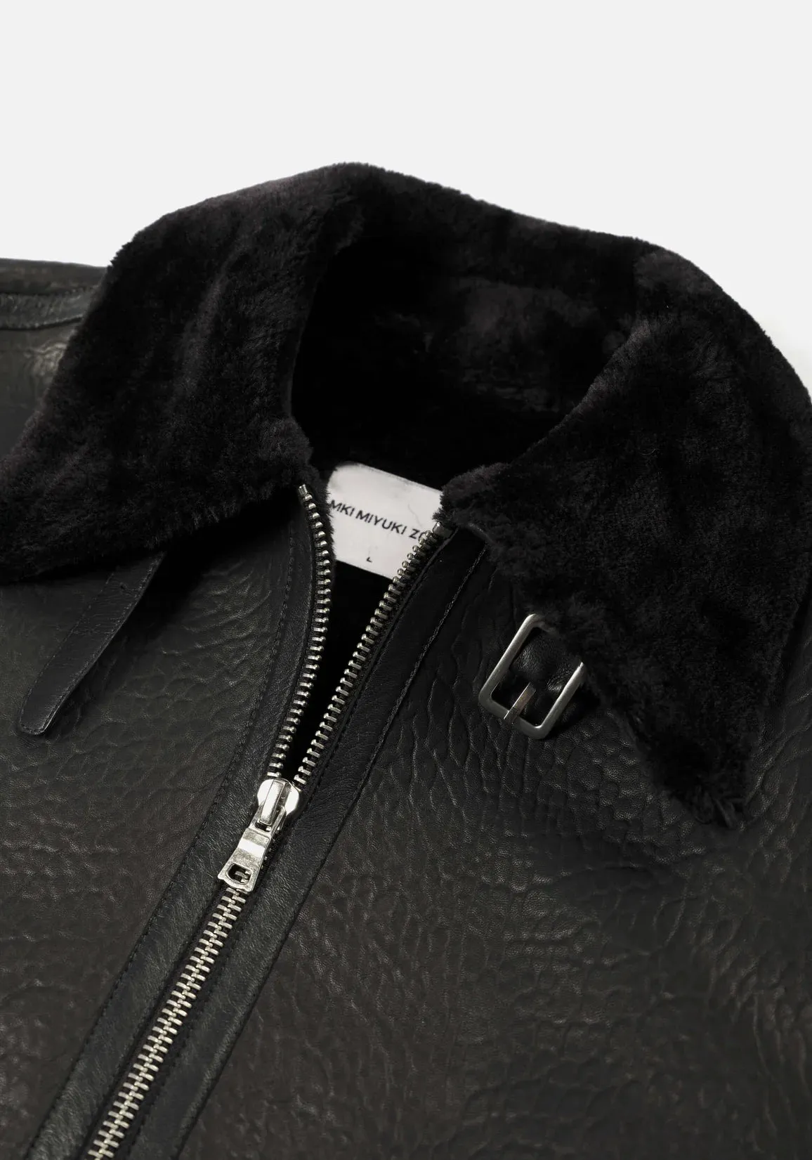 MKI MIYUKI ZOKU Shearling Flight Jacket Black