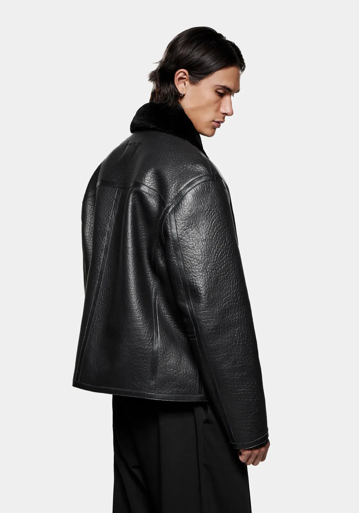 MKI MIYUKI ZOKU Shearling Flight Jacket Black