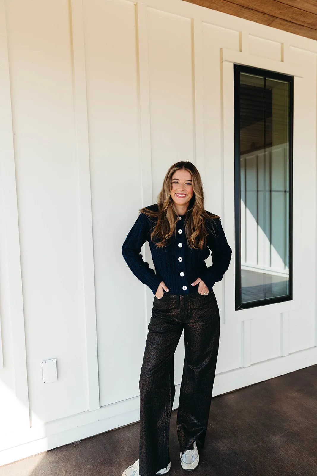 Monica Chunky Cardigan - Navy