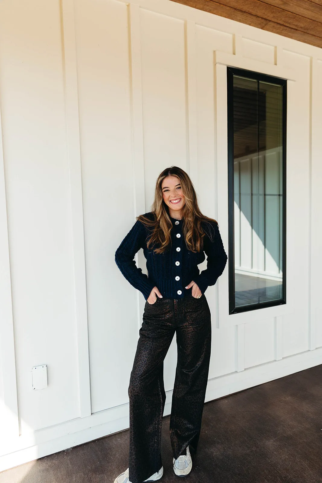 Monica Chunky Cardigan - Navy
