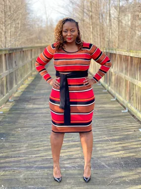 Multi Stripe Sweater Dress