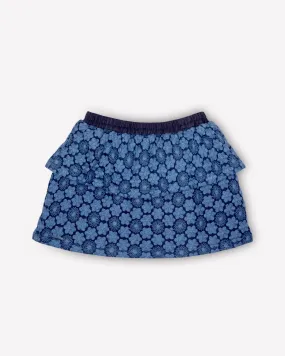 Navy Blue Net Skirt